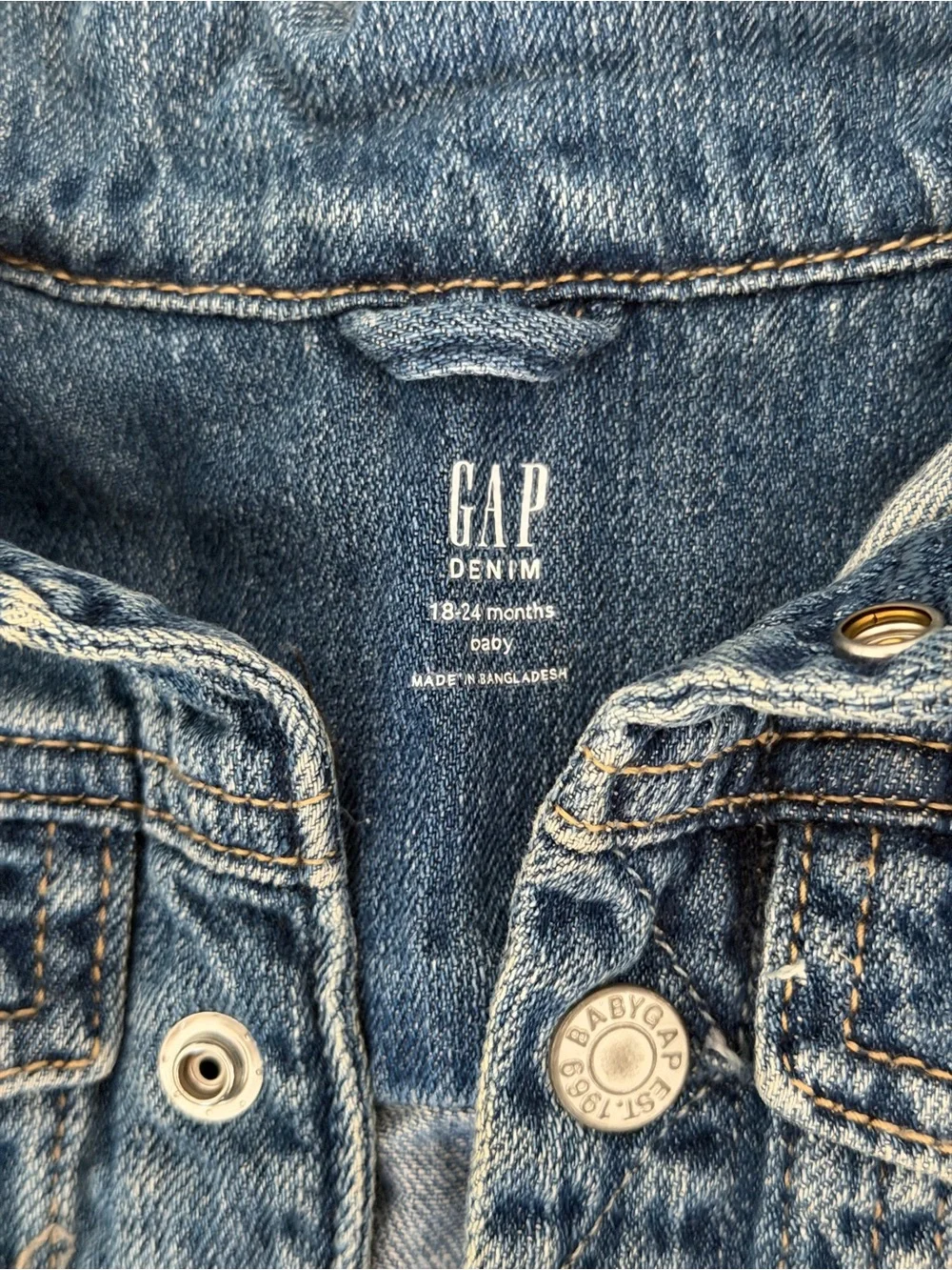 GAP Kids Medium Blue Denim Jacket 18-24M